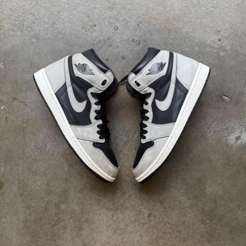 Jordan 1 Retro High OG Shadow 2.0 Black Light Smoke Grey Mens 11